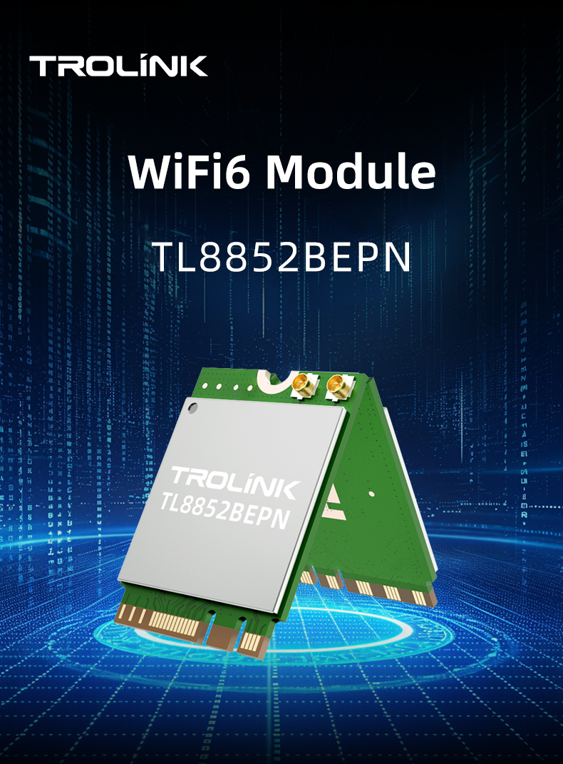 Chip: RTL8852BE 2T2R 2.4+5.8G 1800M USB 22*30*2.3m